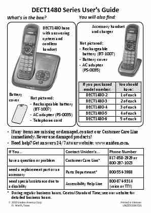 Uniden Cordless Telephone DECT1480-page_pdf